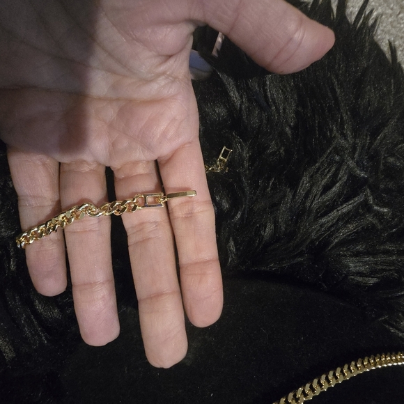 Elegant 21kgp Dubai Jewelry Gold Necklace and Ring Set - Picture 6 of 12